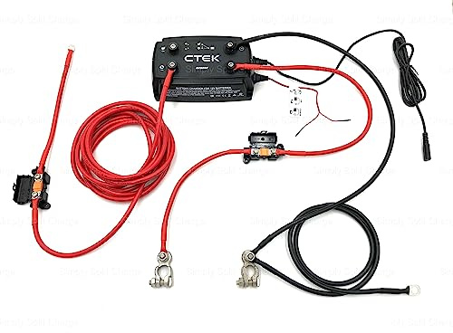 6mtr D250SE 12V 20AMp Dual DC-DC Battery to Battery Charger Kit with 70amp 10mm² Leads D250SE/RM6