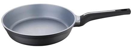 San Ignacio Bistro Grey - Sartén de 20 cm - Fabricado en Aluminio Fundido - Interior En Acero Quantanium - Exterior En Negro Mate- Punto Inducción - Mango Soft Touch Negro