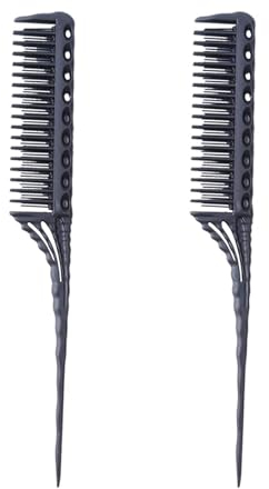 2 Pezzi Pettine A Coda Di Alta Qualità, Pettine Professionale Antistatico per Parrucchieri, Pettini doppio antistatico per parrucchieri, prendere in giro