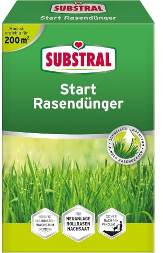 Substral Start Rasendünger 4kg für eine schnelle Wurzelbildung | Fördert Wurzelbildung | Fördert Bestockung | Für Rasenneuanlagen