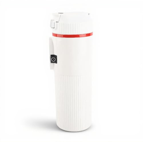 Bouilloire électrique de Voiture, Tasse Chauffante en Acier Inoxydable de 500 Ml, Tasse électrique de Voyage, Chaudière à Eau Portable, Affichage Intelligent de la Température,