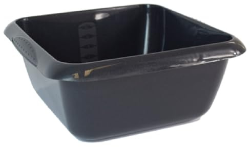 Square 7L Graphite Plastic Kitchen Household Cleaning Washing Up Sink, Basin Mixing Bowl