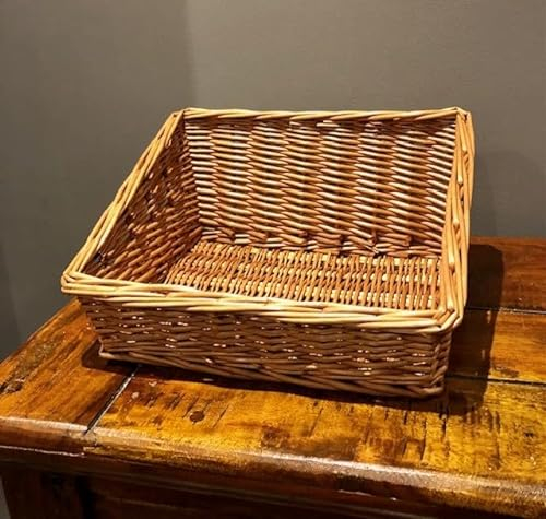 Hamper or Produce Bread Display Sloping Full Willow wicker basket Farm Shop Small or Medium or Large (Medium Sloping Basket)