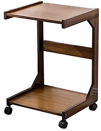 KOHARA Druckertisch, mobiler Druckerständer, 2-stufiger Druckerwagen mit Ablagefläche, Büro-Ablageregal/Regal auf Rädern, Dokumenten-Organizer-Tisch für Schlafzimmer, Nachttisch, Druck