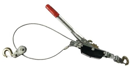 OUHFCASN Pulling Winch Wire Rope Hand Pulling Ratchet Cable Puller, Power Puller Cable Tightener 2 Hooks Ideal for Vehicle Rescue