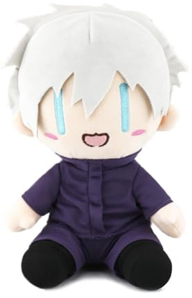 Zhongkaihua JJK Gojo Satoru Figurine en peluche 23 cm Oreiller en peluche PP Coussin en coton doux rembourré pour voiture, maison, canapé, décoration de Noël