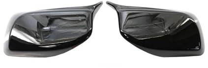 MYPYQLKTX Auto Spiegelkappen Für E60 Für E61 Für E63 Für E64 2003-2008 1 Paar Seitenrückspiegelkappe Flügelspiegelabdeckung Rückspiegelgehäuse(Black One Pair)