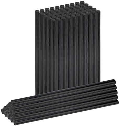 KEILEOHO 300 PCS 7mmx190mm Black Glue Gun Sticks, Hot Melt Glue Sticks for DIY, Craft