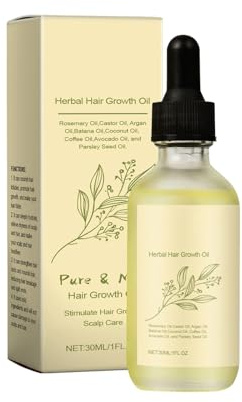 Aceite Cuidado para del Cabello 30ML, con Romero, Ricino, Argán, Aguacate, Vitamina E, Hidrata Profundamente, Nutre y Repara el Cabello Dañado Eencrespado, Fortalece y Repara el Cabello