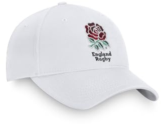Offizielle England Rugby-Baseballkappe, weiß, verstellbar, Unisex, Rugby-Mütze, mehrfarbig, Einheitsgröße