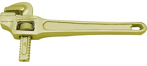 Llave Stillson de 10 (250mm) en aluminio-bronce, ideal para trabajos de plomería y ajustes mecánicos.