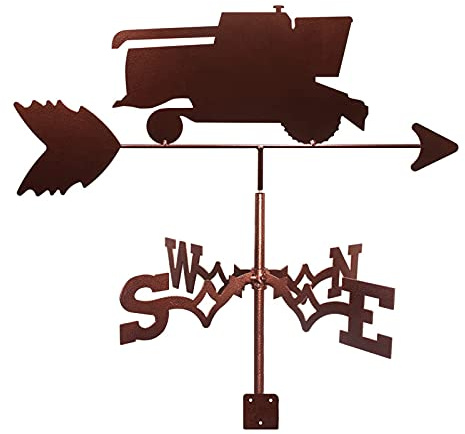 Segnavento in metallo, strumento di misurazione professionale vintage, indicatore di direzione del vento cavo per esterni, giardino, tetto, paddock Decoion, Weathercock-trattore