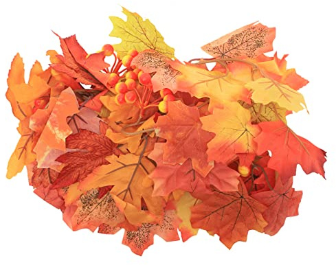 MAGICLULU Guirlanda Foglie Acero Autunnale, Decorazione Artificiale