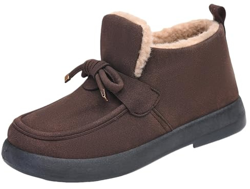 Scarpe invernali da donna foderate per le dita, barefoot, scarpe da trekking, per autunno e inverno, calde, in peluche, morbide, da neve, caffè, 39