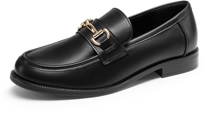 DREAM PAIRS Women's Loafers Comfort Work Office Shoes,Black-Pu,10 | Lightweight Slip On Business Casual Dress Shoes Office Work Outings Driving Flats Shoes