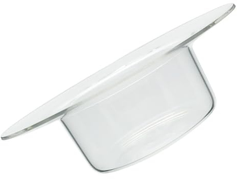 WATIIFUFU Tazón de Vidrio Grande para Servir Postres Diseño Sombrero de Paja, Cuenco Transparente para Yogur y Frutas, Recipiente Elegante para Hogar y Fiestas