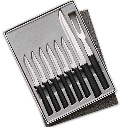Rada Cutlery Meat Lover’s Gift Set (G27S), 8-Piece Knife Set, Stainless Steel Blades, Black Handle