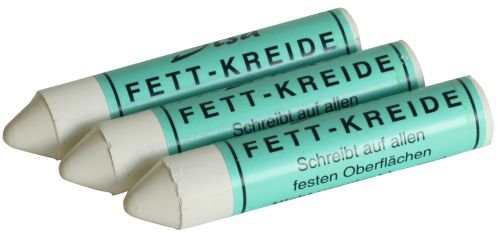 Fett-Kreide Sisa, Farbe: weiß, Durchmesser: 17 mm, Set mit 12 Stück