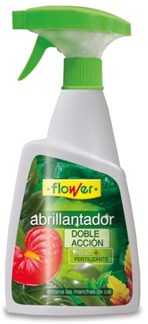 Flower - Abrillantador Doble Acción 500ml | Brillo y Nutrición Listo Para Usar | Elimina Manchas de Cal | Embellece las Hojas Verdes y Aporta Nutrición Foliar