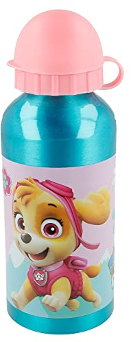 Stor Aluminium Kids Bottle - Paw Patrol Skye & Everest 400ml Reusable Water Bottle - School, Excursions, Extracurricular