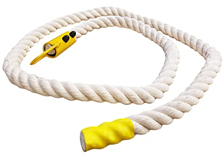 NiroSport Klettertau 1,50 m Kletterseil aus 100% Baumwolle, 30mm Durchmesser