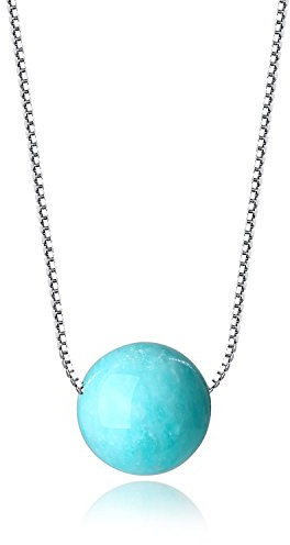 COAI dam 925 sterlingsilver kristallhalsband, Sten, Amazonit