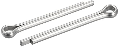 sourcing map Split Cotter Pin, 5mm x 45mm Stainless Steel Clip Fastener Fitting for Automotive, Mechanics, Silver Tone, 5Pcs