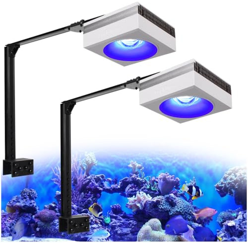 PopBloom RL90 WiFi Meerwasser LED 200W, Salzwasser LED Beleuchtung für Reef Coral Fish Wasserpflanzen Salzwasser Aquarium,APP unterstützt Deutsch