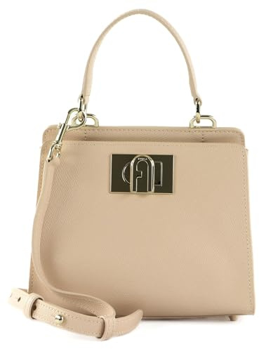 Furla Leder Handtasche Abendtasche 1927 Mini Top Handle Bag Ballerina i beige