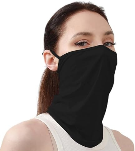 GIBZ Sonnenmaske Gesichtsschal Maske 360°Uv-Sonnenschutz Mit Upf 50+ Nacken und Gesichtsklappe Sonnenschutzhüte für Frauen Faltbar Verstaubar für Angeln Klettern Wandern