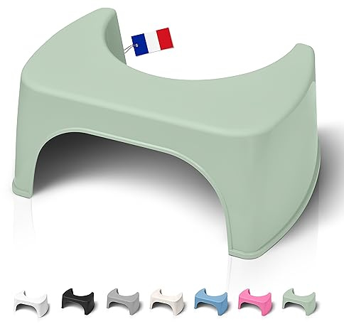 WELL CARE Sgabello Bagno Fisiologico Verde - Poggiapiedi Adulti per WC - Sgabellino Squatty da Toilette - Panchetto contro la stitichezza - Plastica Riciclata