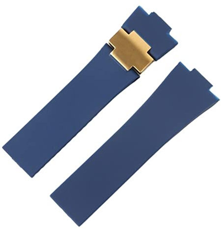 BEFIA Uhrenarmband Armband Silikon Uhrenarmband Für Ulysse-Nardin Marine Wasserdicht Gummi Uhrenarmband Sport 25 * 12mm Mann Uhren Sport, 25*12mm, Achat