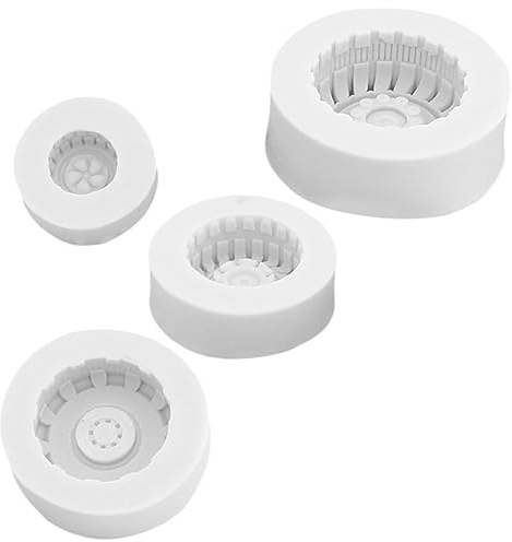 BESTonZON Schokoladenform 4 Stück Autorad- Reifenförmige Formen Silikonform Für Desserts Keksform Aus Silikon Formen Für Reifenbonbons Diy Seifenform Fondant-kuchen Kieselgel 3d