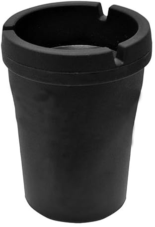 Unibos | Ashtray & Cigarette Butt Bin | Fits In Car’s Cup Holder | Compact, Light & Portable | Easy To Use, Empty & Clean | For Cars, Vehicles, Home, Office & Travel | Indoor & Outdoor use (Black)