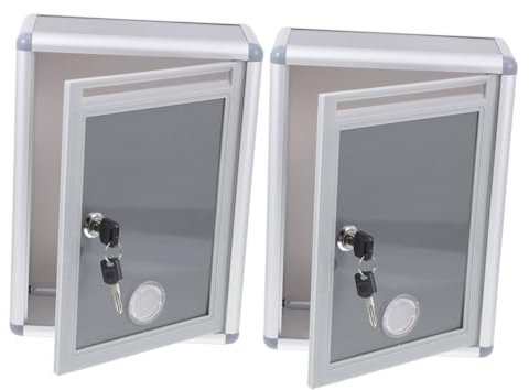 DOITOOL 2stücke Wandbriefkasten Mit Schloss Aus Metall Für Zuhause Postbox Zum Briefaufbewahren Und Organisieren Verschließbar Mit Schlüssel