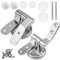 LEEQBCR 2 x Cerniere per Sedile WC in Acciaio Inox, Coppia di Cerniere per Sedile WC, Cerniere per Sedile WC con Chiusura Morbida, Include raccordi, per sedili WC