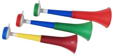 Pandiui23 Trombe Vuvuzela Due corpi. Accessorio per Calcio e celebrazioni Sportive. Tromba d'Aria rumorosa, Trombe Vuvuzela, Tromba Vuvuzela, Vuvuzela da Stadio (3, Multicolore)