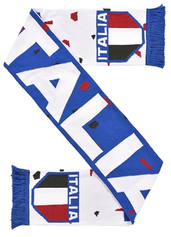 Euroscarves Italien Italien Italien återvunnen bomull fotboll stickad halsduk