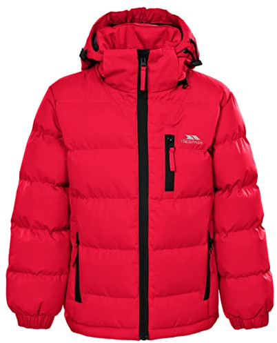Trespass Boys Padded Jacket Tuff X - Water Resistant & Windproof Puffer Coat, Autumn Winter Hooded Jacket for School & Outdoor, Kids Puffer Jacket with Pockets
