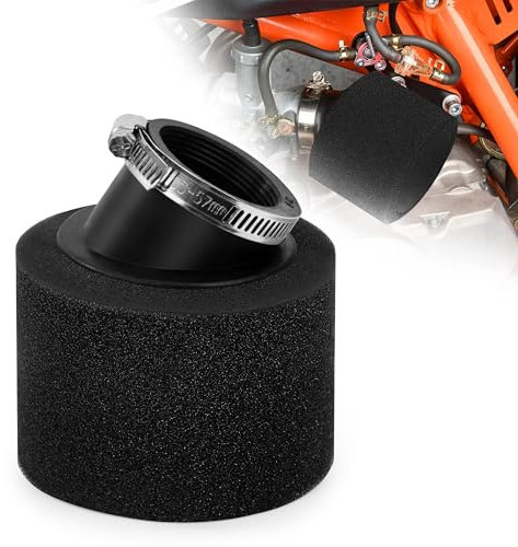 Tunejoy Filtro de Aire Espuma Moto 42mm Boca oblicua Filtro de Aire ATV para 49cc 50cc 70cc 90cc 110cc 125cc Motocross Pocket Bike Scooter Quad Negro