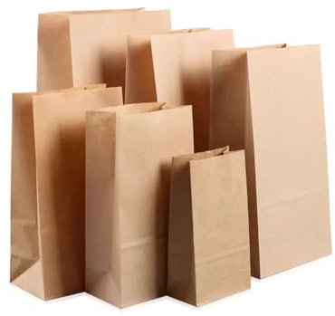 pipisweet Lot de 10 sacs de boulangerie en papier kraft marron pour biscuits, sandwich, pain, aliments secs et collations – Sacs à emporter, fournitures de fête et de mariage (marron, 27 x 15 x 9 cm)