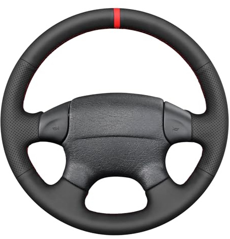 MEWANT Passgenauer Lenkradbezug zum Nähen für Golf GTI MK3 Polo | Golf GTI MK3 Polo Passat B4 Golf Cabriolet Kunstleder Atmungsaktiv Für Beheizte Lenkräder Langlebig