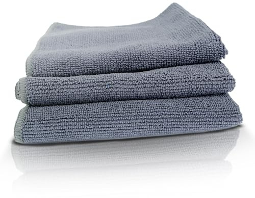 Generico Panni in Microfibra per Auto (3 Pezzi) 30×30 cm – Super Assorbenti, Antigraffio e Senza Aloni – Ideali per Cruscotto, Vetri, Carrozzeria, Casa e Ufficio