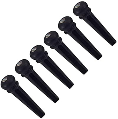 Akustikgitarre, Stegstift, Akustikgitarre, feste Wirbel, Holzbrücke, Gitarrenzubehör, Holz, Ebenholz, Gitarrenbrücke, Pins, Musikinstrument, einzigartige Dekoration, 6 Stück