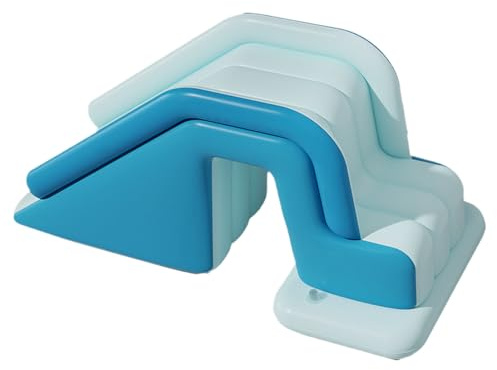 Tobogán de piscina, rampa de agua inflable, 73.62 x 31.5 x 31.89 pulgadas, plegable, antideslizante, de instalación rápida, toboganes de natación para residencial, flotación, relajación, cumpleaños