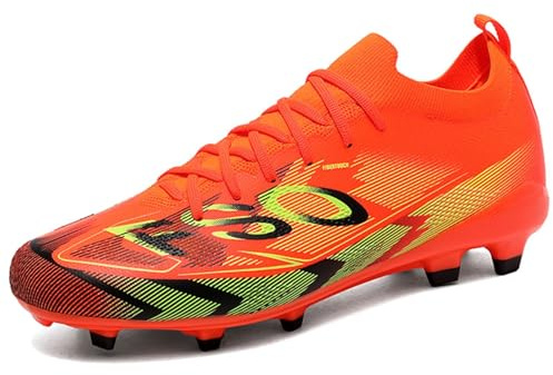 BAODLE Zapatillas de fútbol para niños FG/AG Botas de fútbol para hombres Profesionales Ligeras Tacos de fútbol para césped artificial, 43 EU