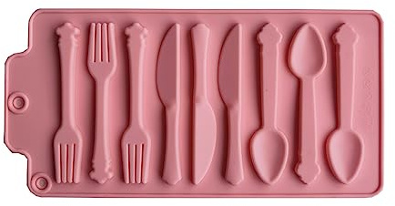 Tenedor cuchara moldes de pastel de azúcar Fondant de silicona de grado alimenticio herramientas para hornear azúcar molde chocolate galletas