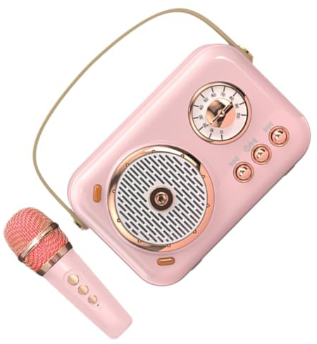 Altavoz Portátil Rosa 10w con Micrófono, Juego de 1