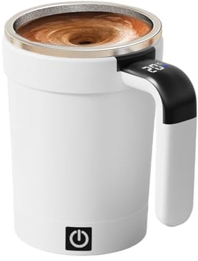 Tasse À Café Électrique À Mélange Automatique Avec Brassage Magnétique, 380ml Tasse À Café Auto-mélangeuse Avec Mesure De Température Intelligente Pour Bureau, Cuisine, Voyage, Maison, Rechargeable