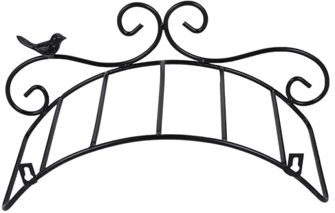 Totority Schlauchhalterung aus Eisen für Gartenschlauch Wandmontage Schwarz Eleganter und Antiker Schlauchhalter zur Platzsparenden Aufbewahrung im Innen und Außenbereich